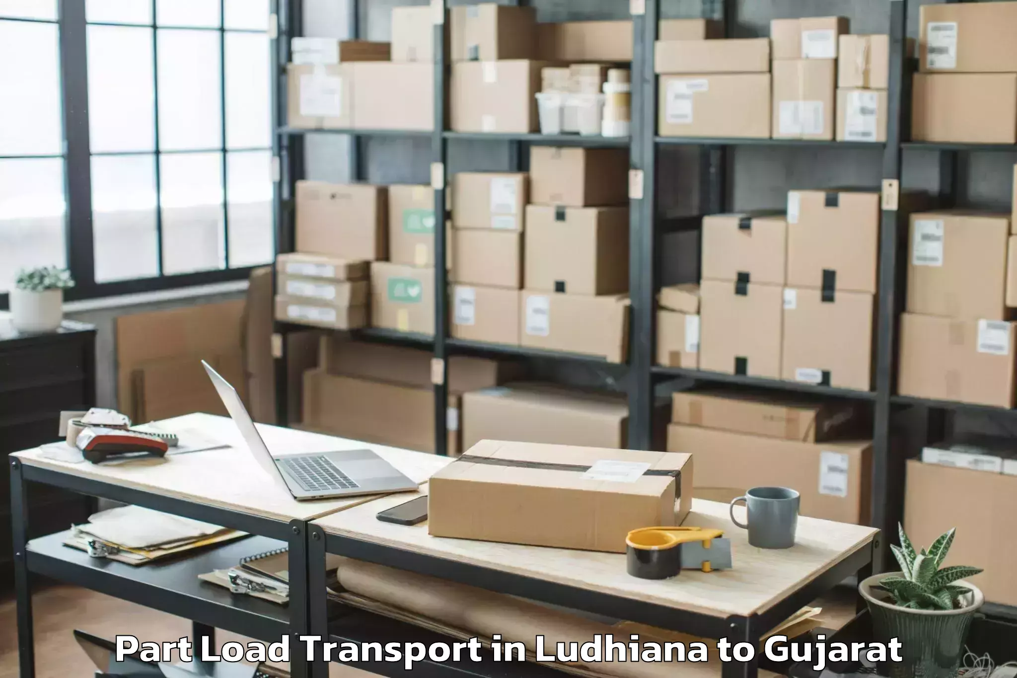 Ludhiana to Sagbara Part Load Transport Booking